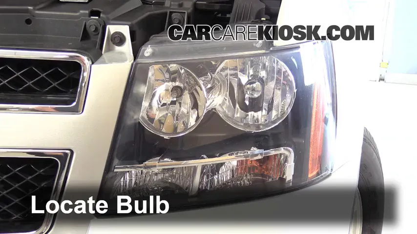 2013 Chevrolet Tahoe LT 5.3L V8 FlexFuel Luces Faro delantero (reemplazar foco)